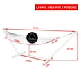 thumbnail image 6 of VEIKOUS 450LB Capacity Hammock W/ Metal Stand, Detachable Pillow and Pad for Outdoor, Gray, 6 of 11