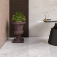 thumbnail image 2 of LeisureMod Lotus Fiberstone and Clay Urn Planter, Mid-Century Modern Indoor Outdoor Decorative Planter Pot with Drainage Holes for Home and Patio (Brown), 2 of 9