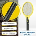 thumbnail image 3 of Zap It Electric Fly Swatter Racket & Mosquito Zapper - High Duty Battery Powered 3,500 Volt Electric Bug Zapper Racket - Fly Swatter Electric - Fly Killer Fly Swatter for Indoors (2 AA Included), 3 of 5