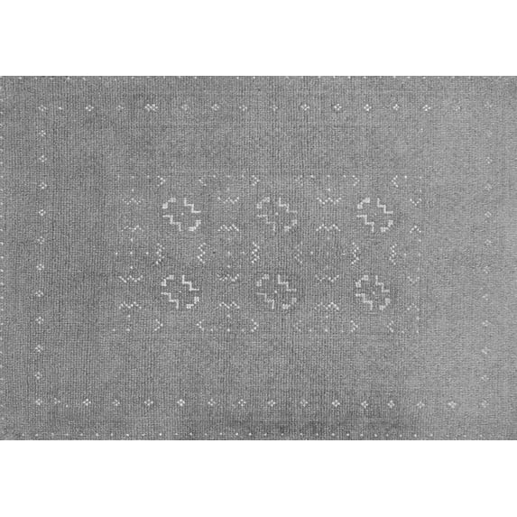Ahgly Company Machine Washable Indoor Rectangle Abstract Gray Contemporary Area Rugs, 8' x 12'
