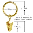 thumbnail image 2 of Anillos de cortina con clips WeekSeight, paquete de 44, dorados, 2 of 8