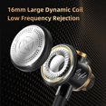 thumbnail image 3 of Bass Earbuds 3.5mm Plug In Ear Auricular para Samsung Xiaomi Huawei (Negro), 3 of 7