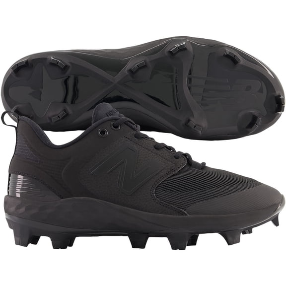 New Balance Men's Fresh Foam 3000V6 Low Molded Baseball Cleats Black/Black Medium 12