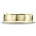 thumbnail image 4 of Benchmark� 8mm Comfort-fit Satin-finished High Polished Round Edge Carved Design Wedding Band Ring, 4 of 9