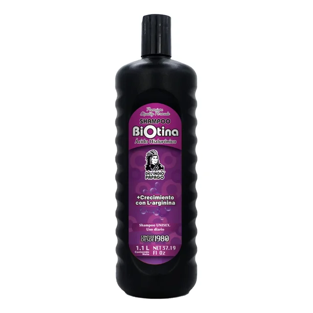 Shampoo Biotina y Ácido Hialurónico con L-Arginina Indio Papago
