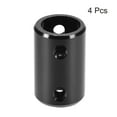 thumbnail image 2 of 6mm to 12mm Rigid Coupling L25mmxD16mm Aluminum Alloy Coupler Black 4pcs, 2 of 3