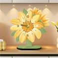 thumbnail image 3 of Sunflower Table Clock, Silent Analog Clock, Decoration for Office, Living Room, Bedroom, 3 of 7