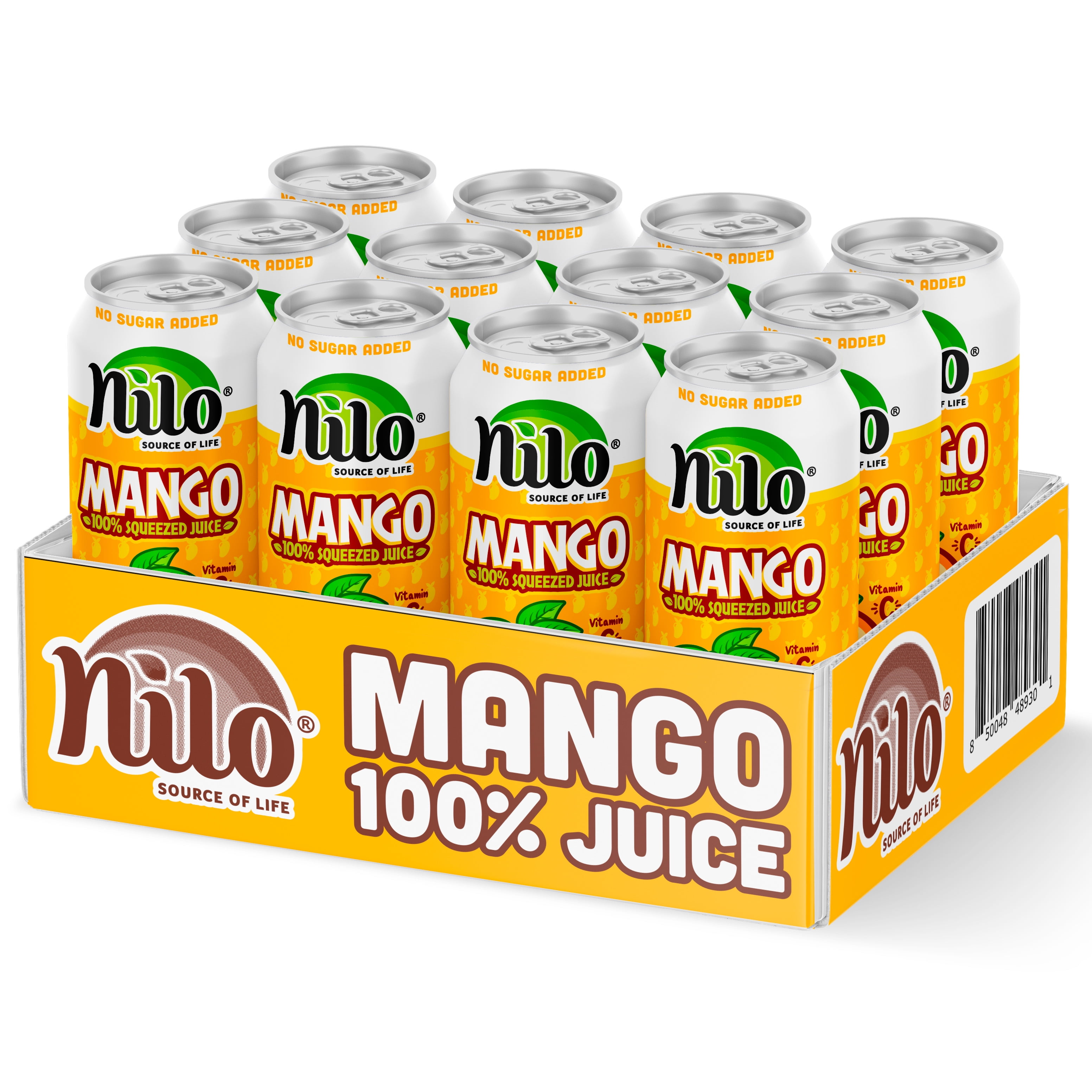NILO Mango Juice | 100% Squeezed Mango | NO Sugar added | NOT From Concentrate | 16.57 oz (Pack of 12)