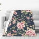 thumbnail image 1 of Balery Vintage Floral Manta de Felpa Suave y Acogedora – Cobija de Franela Aterciopelada para Cama, Lavable y Cálida para Sofá, Mascotas, Transpirable-40"x30", 1 of 7