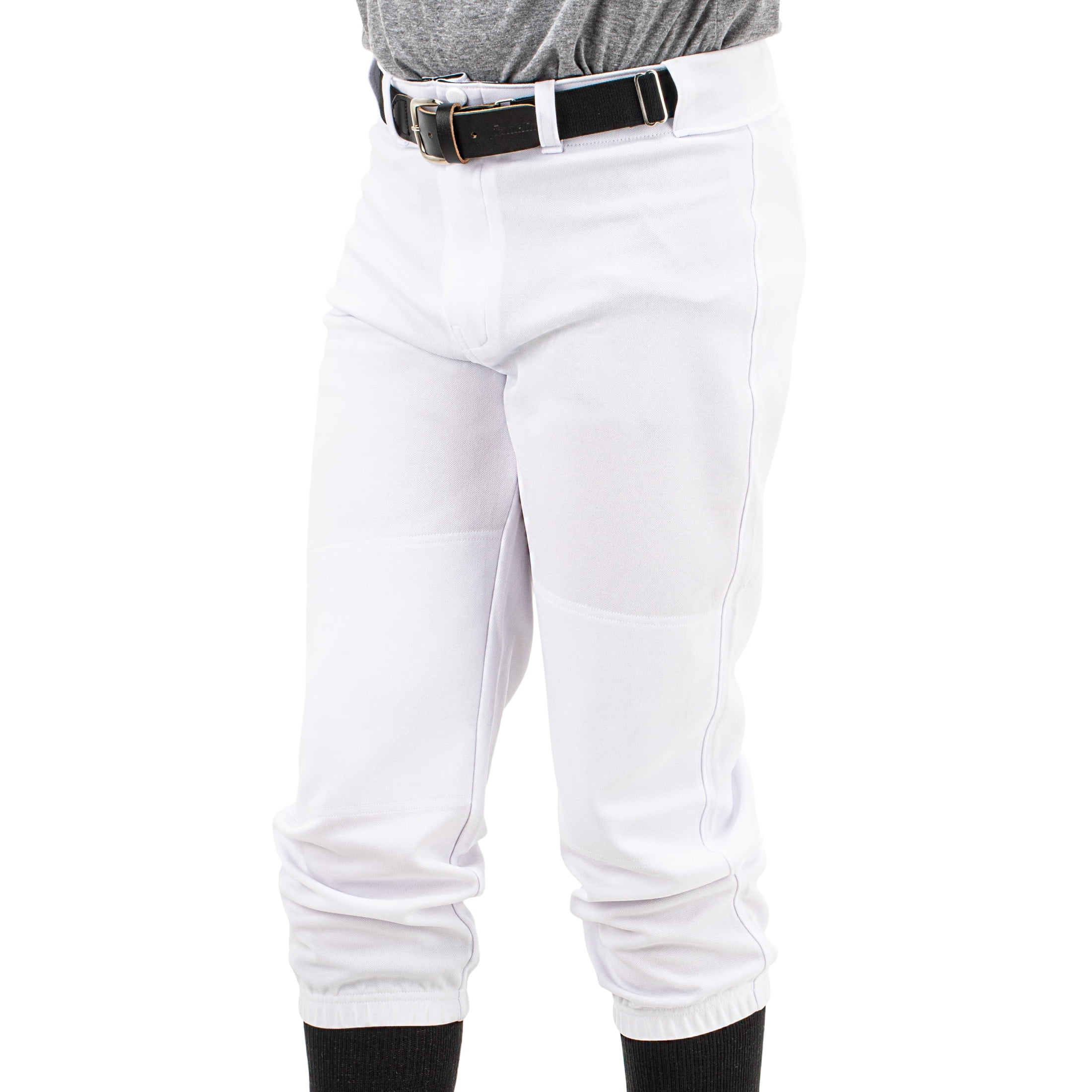Franklin Sports Youth Knicker Style Baseball + Softball Pants, White, Youth X-Large