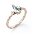 thumbnail image 4 of Kite-Cut Natural Moss Agate & Lab-Created Moissanite Solitaire Engagement Ring in 925 Sterling Silver – Unique, Elegant, and Timeless Jewelry for Women, 4 of 6