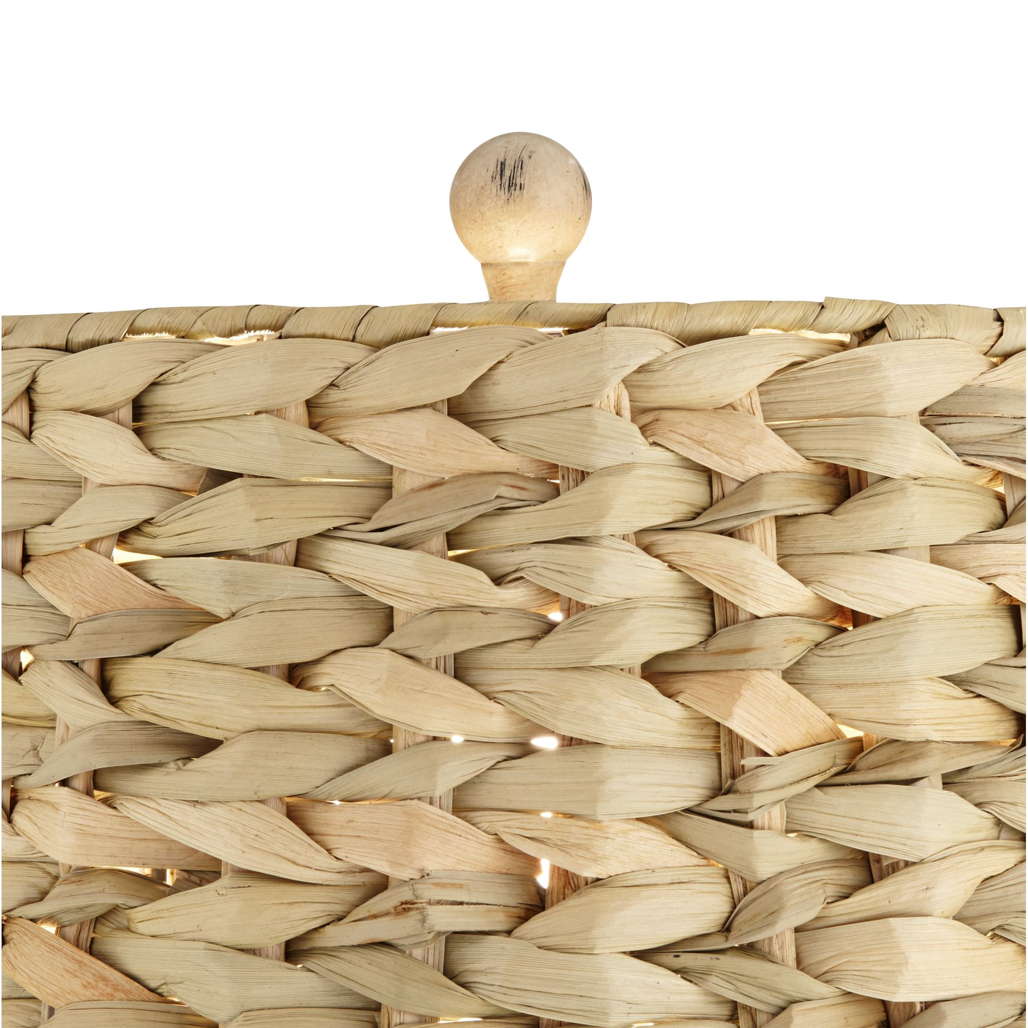 Regency Hill Carlisle Modern Coastal Table Lamps 26 1/2" High Set of 2 Beige Sea Grass Tapered Drum Shade for Bedroom Living Room Bedside Nightstand
