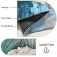 thumbnail image 5 of Shell Palm Leaf Large Area Rugs 6x9 ft Ocean Conch Blue Retro Background Washable Rug Non Slip Indoor Carpet Absorbent Floor Mat for Living Room Bedroom Dining Room, 5 of 9