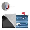 thumbnail image 6 of Balery Sharks on White Blue Striped Mailbox Cover - Standard Size-25.5x21 in, 6 of 9
