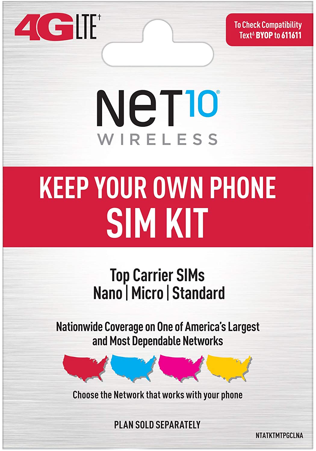 Net10 Keep Your Own Phone 3-in-1 Prepaid SIM Kit