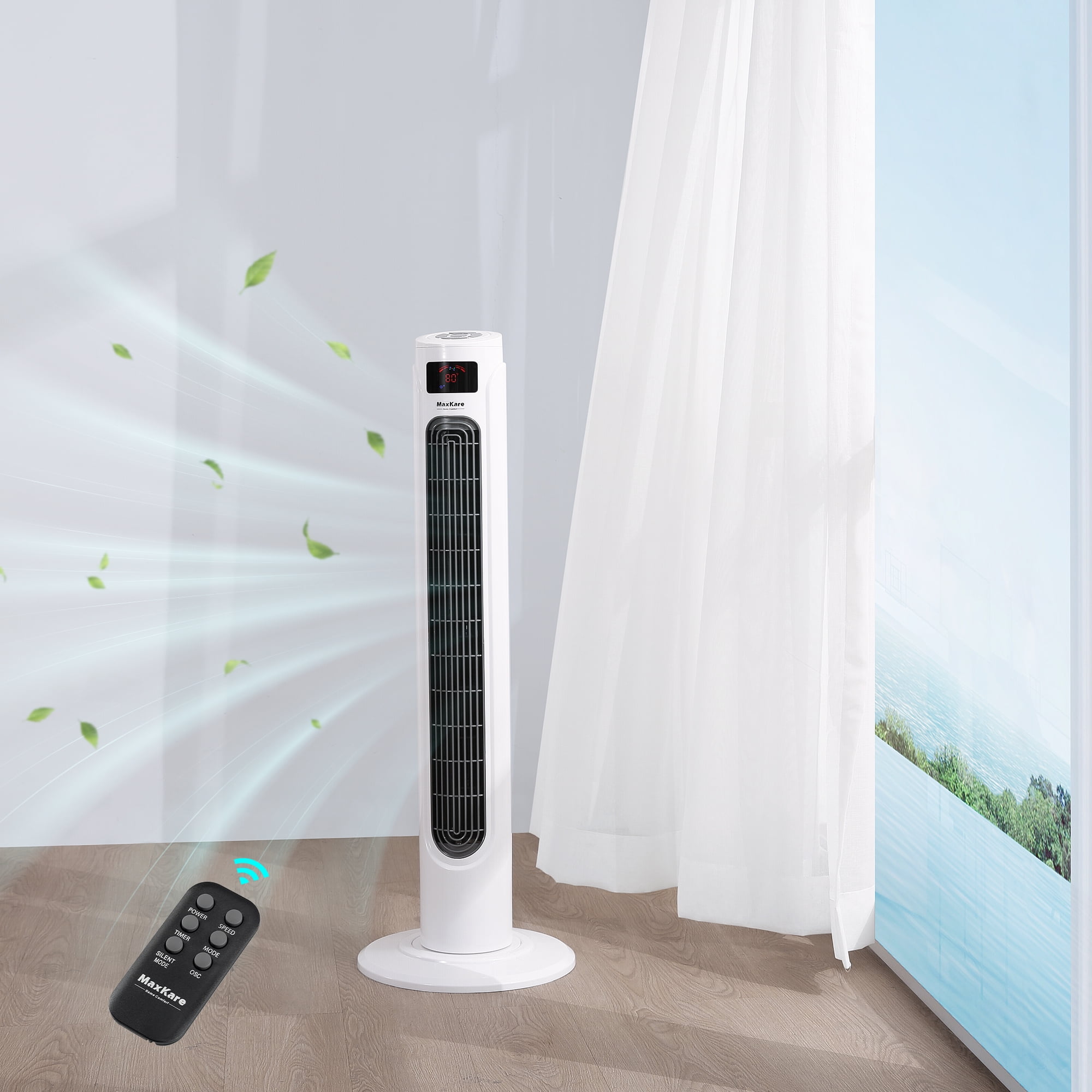 Buy Maxkare 36'' Tower Fan with Remote, 3 Modes & 3 Wind Speeds, 15