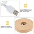 thumbnail image 2 of KAKOWELY Wood Display Pedestal LED Light Base Table Crystal Ball Lamp Base USB Charging Light Base,4.72"X4.72"X0.79", 2 of 5