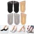 thumbnail image 2 of 3 pares de calcetines de corte bajo para mujer, calcetines con punta separada, calcetines invisibles con punta, 2 of 5