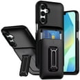 thumbnail image 2 of XPM for Samsung Galaxy A36 Phone Case, Wallet Case with 2- Credit Card Holder, Wrist Strap & Kickstand Hybrid Shockproof TPU Cover for Galaxy A36 5G (Black), 2 of 6