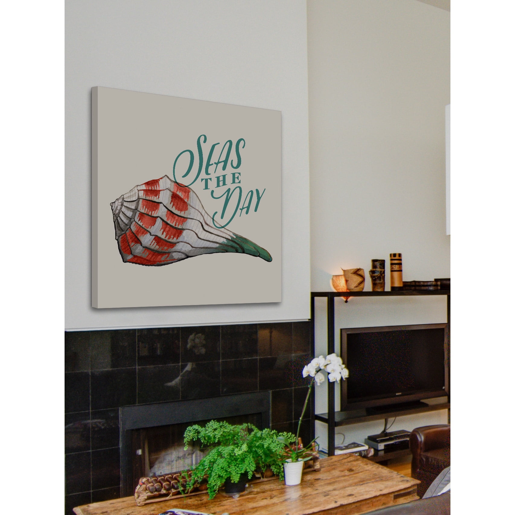 "Seas the Day 2" Painting Print on Wrapped Canvas