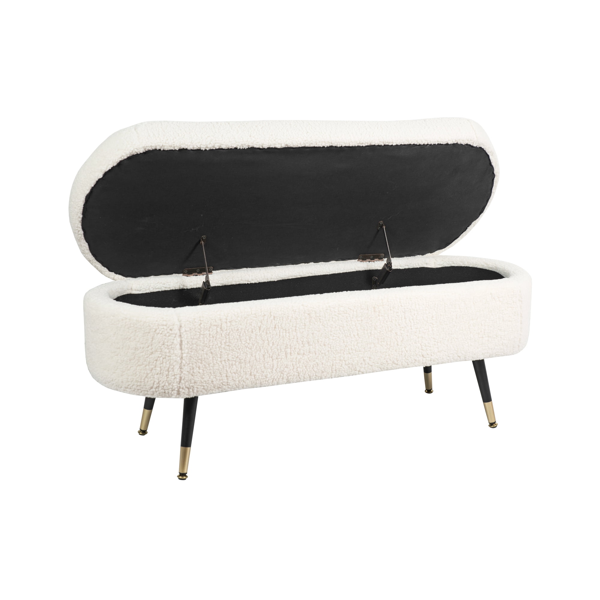 Maren 16.5 in. Indoor White Finish Accent Bench