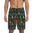 thumbnail image 3 of Lsque Colorful Guitar Mens Sleep Pajama Shorts,Short Pajama Pants, Cotton Ultra-Soft Knit-XX-Large, 3 of 9