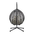 thumbnail image 5 of Egg Chair with Stand, Indoor/Outdoor Hanging Egg Chair with Removable & Washable Cushions, Hammock Rattan Swing Chair with 330 LBS Capacity for Bedroom, Balcony, Poolside, Garden, Backyard, 5 of 7