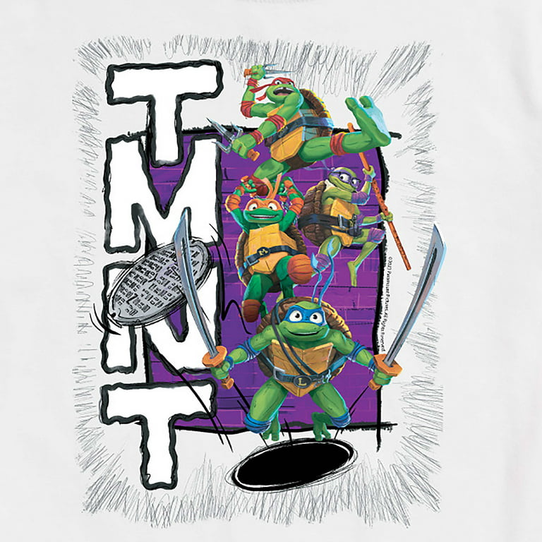 Teenage Mutant Ninja Turtles: Mutant Mayhem - Donatello, Raphael, Leonardo,  & Michelangelo - Men's Short Sleeve Graphic T-Shirt