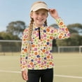 thumbnail image 2 of Psesaysky Girls Cute Hippie Floral Print Sweatshirt Long Sleeve for Teen Girls Stand-up Collar Sweatshirt Quarter Zip Pullover Hoodies Fleece Jacket 12-13 Years, 2 of 6