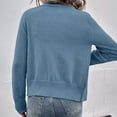 thumbnail image 6 of Women's Plus Size Cardigan Solid Button Long Sleeve Knit Coat​​, 6 of 9