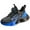 Blue, variant on Boys Sneakers Kids Trendy Color Block Comfortable Arch Support Running Shoes Adjustable Strappy Lightweight Basketball Athletic Shoes Red 4.5 Big Kid
