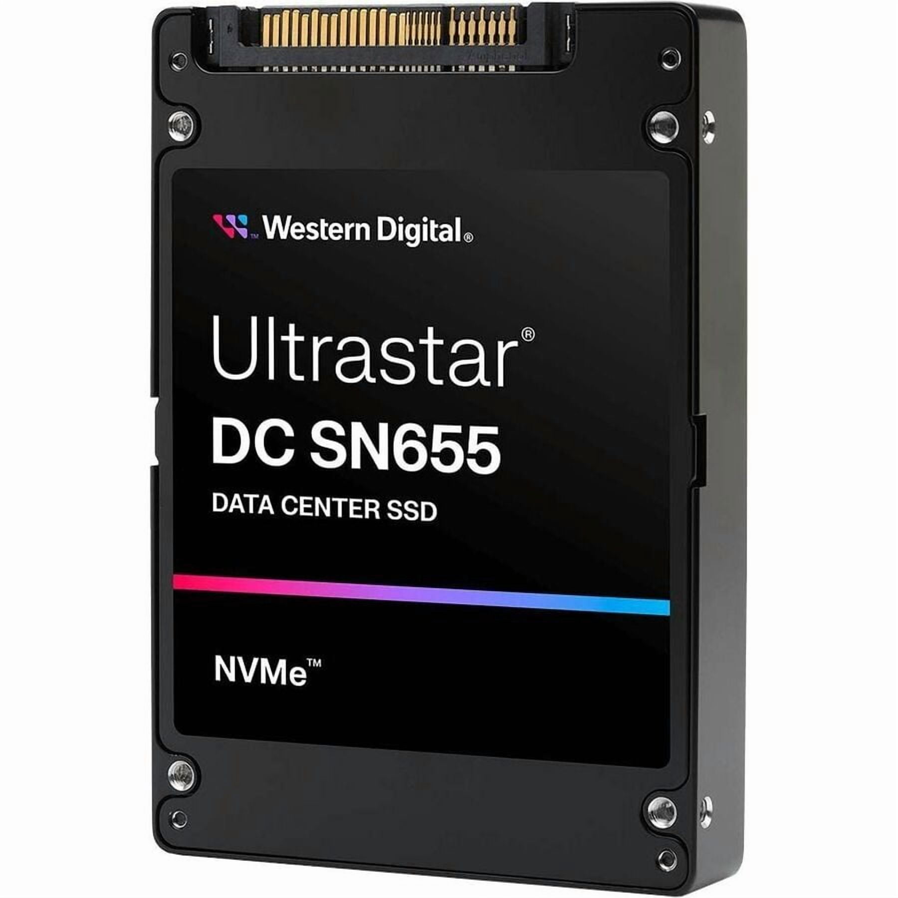 WD Ultrastar DC SN655 WUS5EA176ESP7E3 7.68 TB Solid State Drive, U.3 15 mm Internal, U.3 (PCI Express NVMe 4.0), Read Intensive