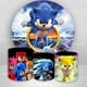thumbnail image 2 of Fondo azul redondo de Sonic para decoración de fiesta de cumpleaños de niños, fondo de fotografía de erizo, cubierta cilíndrica para baby shower, accesorios de estudio, 2 of 5