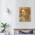thumbnail image 4 of Nawypu  Framed Canvas Print Wall Art Study of Woman by Sandro Botticelli Renaissance History Illustrations Fine Art Folk Art Traditional Vintage for Living Room, Bedroom, Office, 4 of 5