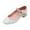 White, variant on Huowey Baby Little/big Children Summer Closed Toe Sequins Low Heel Princess Shoes Shiny Girls Shoes Daily Shoes Birthday Footwear, 10-10.5 Years