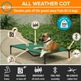 thumbnail image 3 of K&H Pet Products All Weather Pet Cot Green X-Large 50 X 32 X 9 Inches, 3 of 11