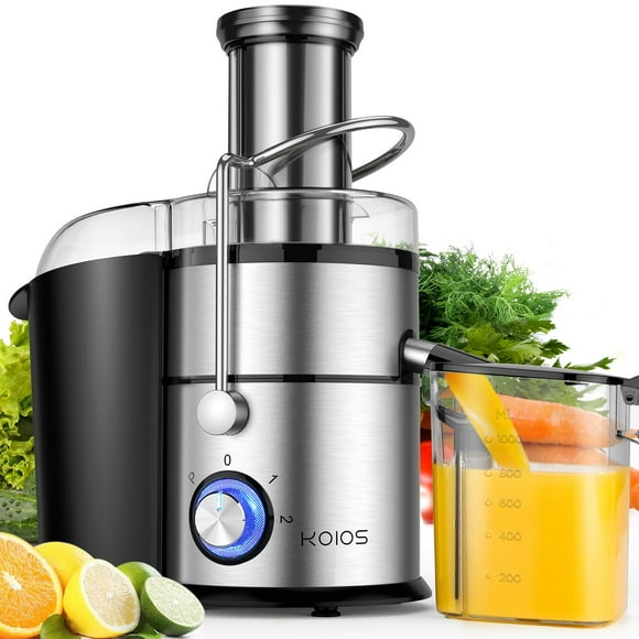 Máquinas exprimidoras centrífugas KOIOS de 1300 W, extractor de jugo con canal de alimentación extra grande de 3 pulgadas, motor de cobre completo, filtro chapado en titanio, alto rendimiento de jugo,