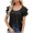 Black, variant on XMMSWDLA Women's Ruffle Sleeve Tops Summer Casual Blouse Crew Neck Solid Cute Tunic Shirt Summer Tops for Teens