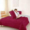 thumbnail image 4 of Manfei Qatar Flag Queen Comforter Set,Red White Comforter Sets Queen,Light Gray Reversible,3-Piece,1 Comforter and 2 Pillowcases, 4 of 7