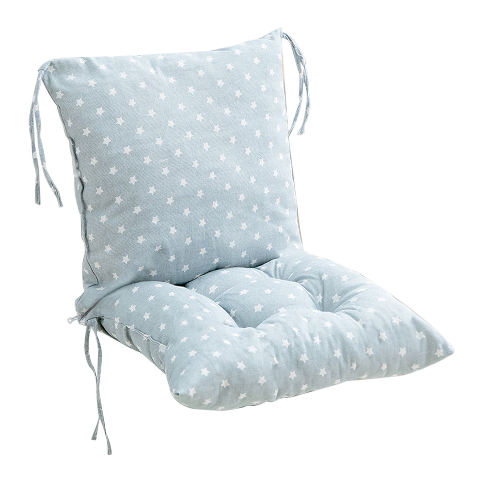 WZXPWT All-Weather Rainproof High Back Chair Cushion, 16"x32" Foldable Indoor/Outdoor Seat Pad with Secure Straps - Polyester Patio Furniture Cushion for Porch Swing/Rocking Chairs