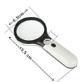 thumbnail image 2 of Handheld Magnifying Glass, Ergonomic Handle Illuminated Magnifying Glass for Detailed Viewing, Portable Lightweight 10X 20X Reading Lens, 2 of 5