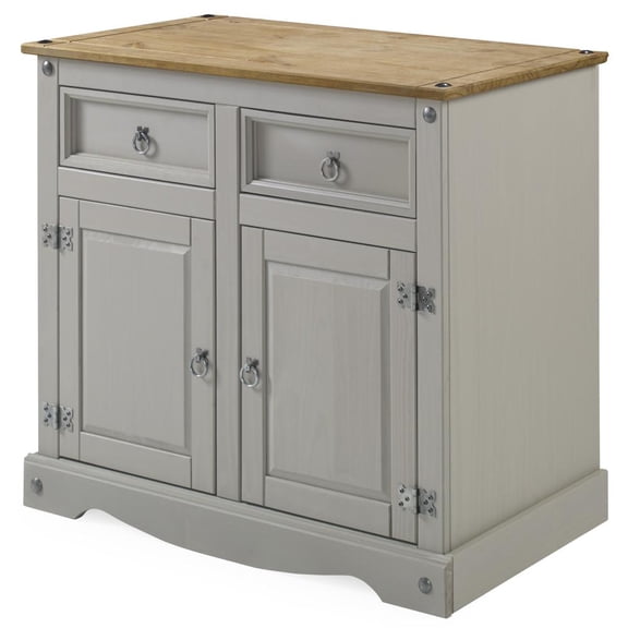 OS Home and Office Furniture Cottage Series Wood Buffet Sideboard in Corona Gray