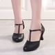 thumbnail image 2 of XIHAHA-zapatos de baile latino para mujer y niña, calzado de salón de Tango, cómodo, con tira, suela suave, color negro, para verano, 2 of 5