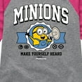 thumbnail image 3 of Despicable Me Minions - Minions Make Yourself Heard - Toddler & Youth Girls Raglan Graphic T-Shirt, 3 of 5