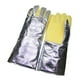 thumbnail image 3 of Guantes resistentes al calor Tela tejida densa de aramida Guantes de soldadura con parte posterior de papel de aluminio con aislamiento de 500 grados para metalurgia Fabricación de hierro y, 3 of 10