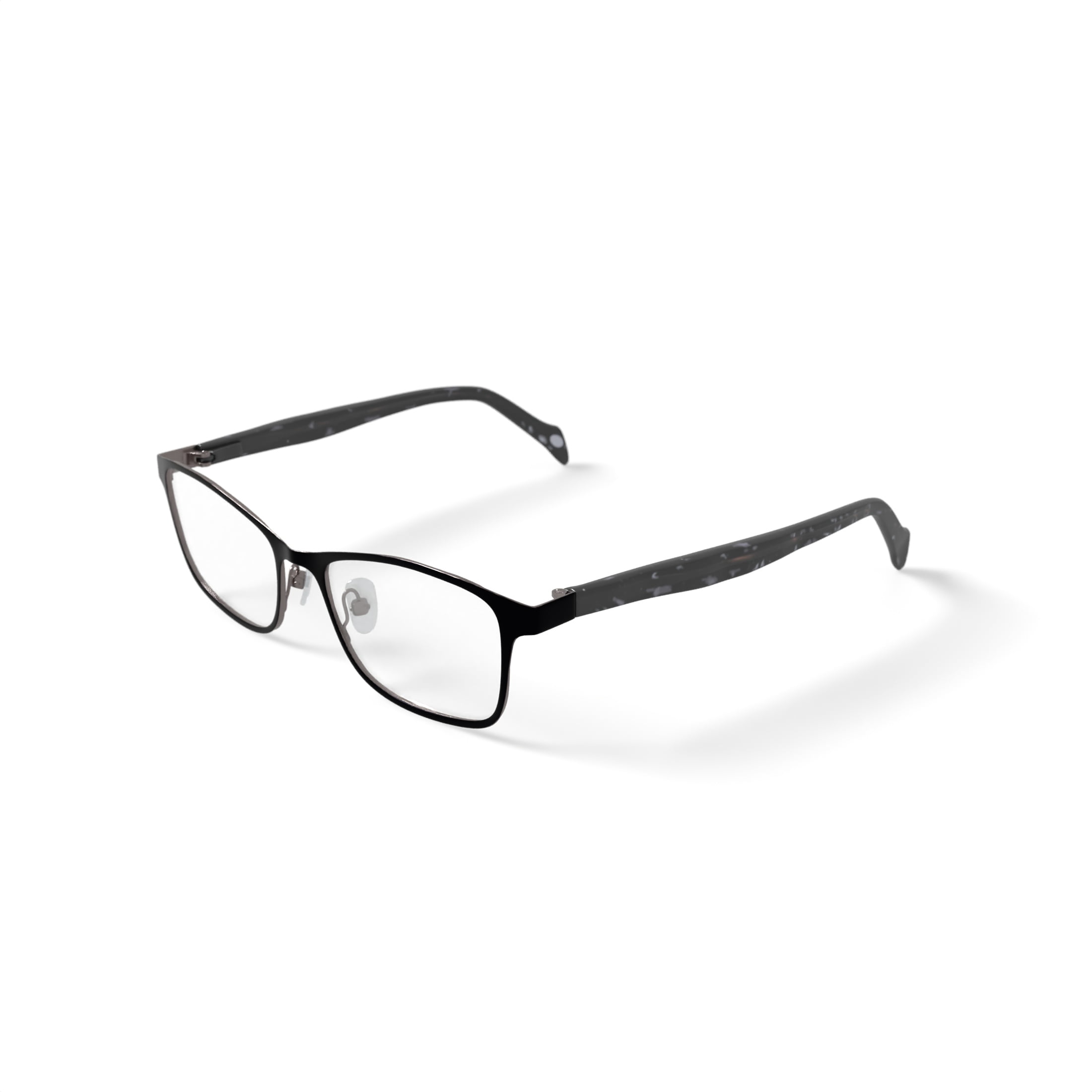 Laura Ashley Women's Emma Rectangular Prescription Eyeglasses with Case, Black