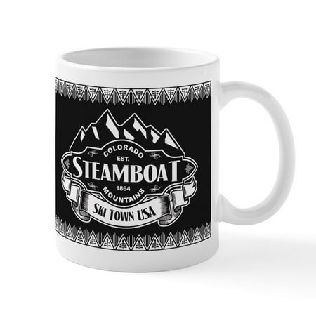 

CafePress - Steamboat Mountain Emblem Mug - 11 oz Ceramic Mug - Novelty Coffee Tea Cup