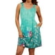 thumbnail image 3 of Vestido de verano Bluetime 2025 Boho sin mangas con bolsillos, verde azulado, 3 of 6