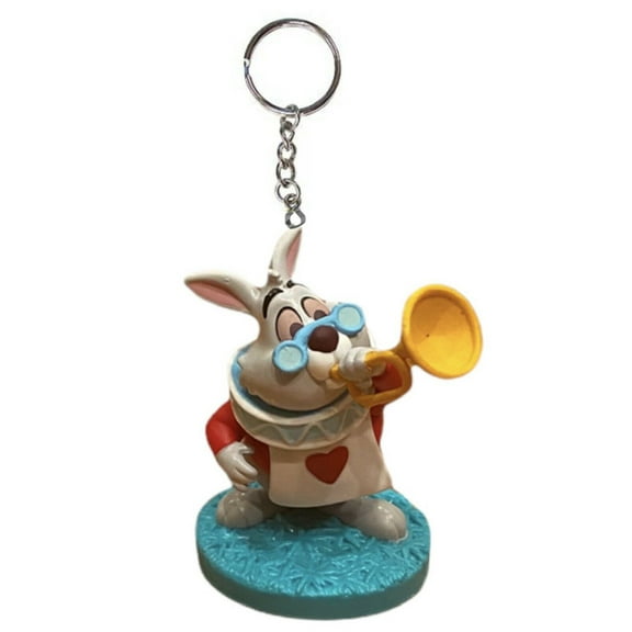 Alice In Wonderland White Rabbit Key Ring Keychain Ornament Figure Charm Gift 3”