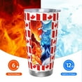 thumbnail image 6 of Fotbe Canada Pattern 20 oz Tumbler Stainless Steel Vacuum Insulated Coffee Ice Cup Double Wall Travel Flask Leak-proof Coffee Cup-Straw Three-piece Set, 6 of 8